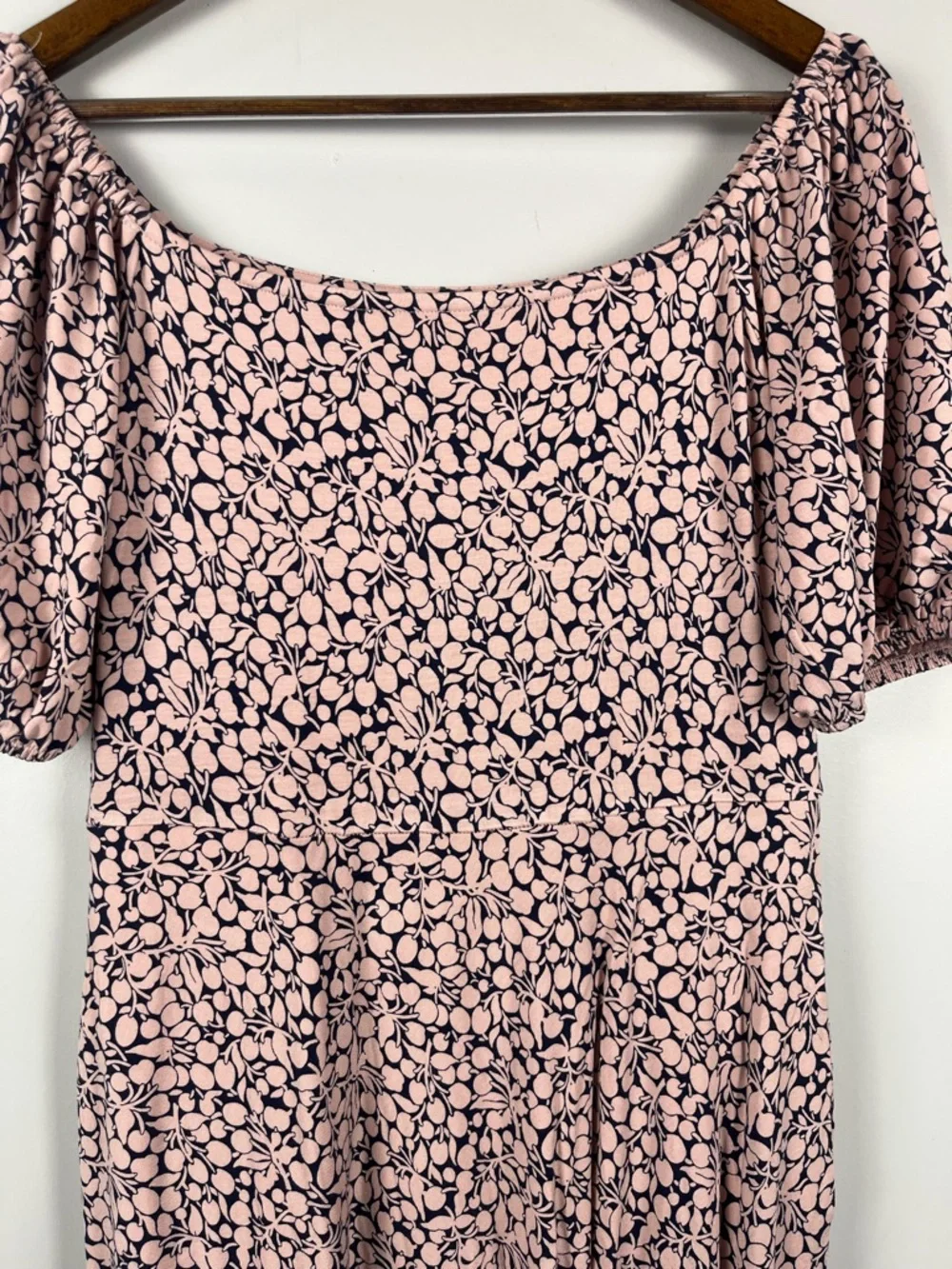 Boden square neck jersey maxi dress in pink blue size 6 - Picture 5 of 11